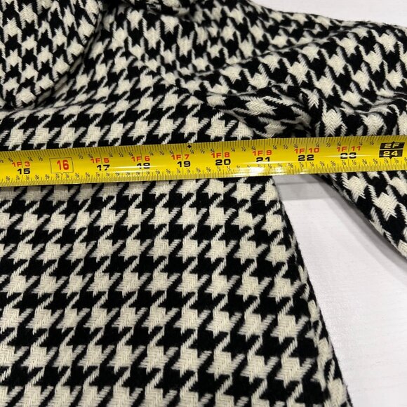 Darling Womens Karmen Black White Houndstooth Swing Jacket Double Collar Med - Picture 15 of 16